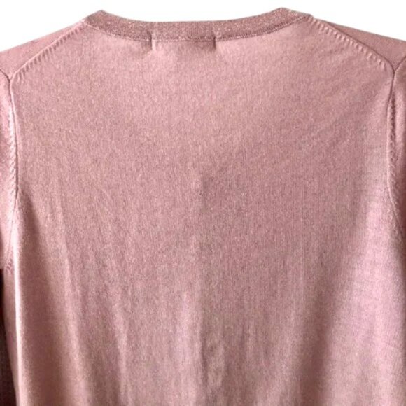 Boden Sequined Lightweight Wool Cardigan - Milkshake Pink - 8 - Picture 8 of 11